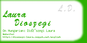 laura dioszegi business card
