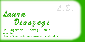 laura dioszegi business card